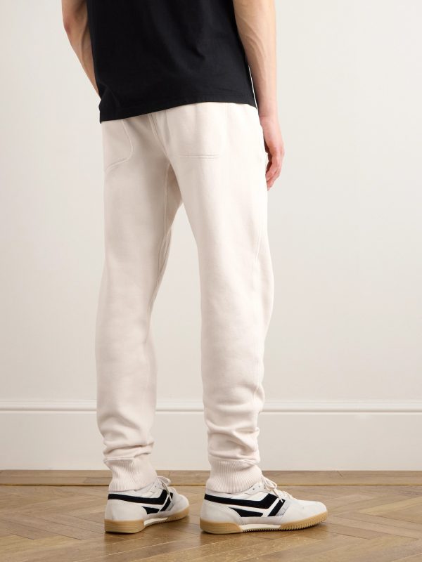 Tapered Garment-Dyed Cotton-Jersey Sweatpants - BK Tapered Garment-Dyed Cotton-Jersey Sweatpants - BK