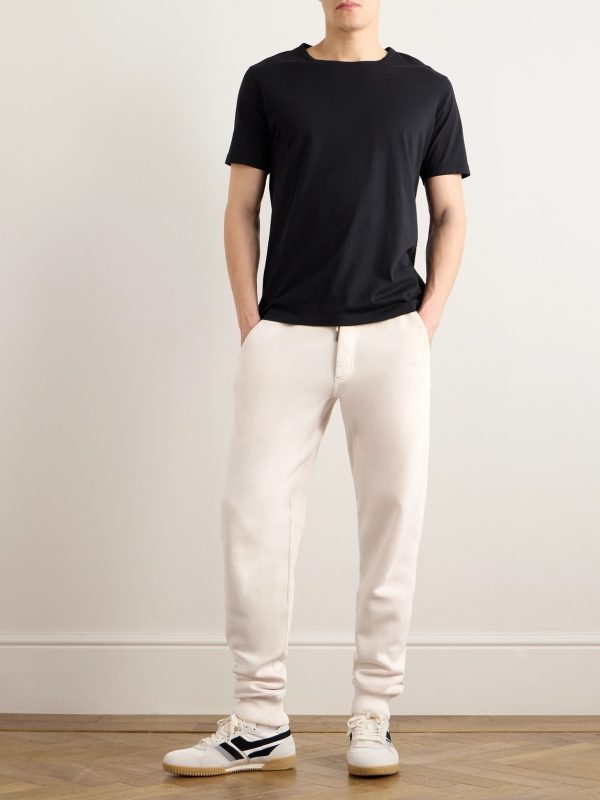 Tapered Garment-Dyed Cotton-Jersey Sweatpants - OU Tapered Garment-Dyed Cotton-Jersey Sweatpants - OU