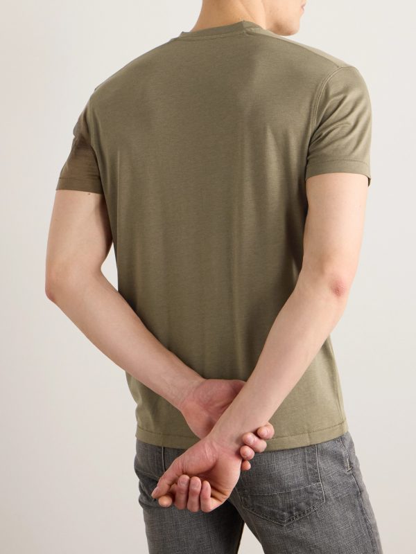 Slim-Fit Lyocell and Cotton-Blend Jersey T-Shirt - BK