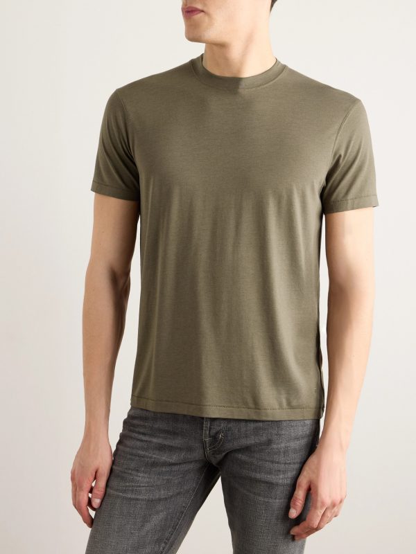 Slim-Fit Lyocell and Cotton-Blend Jersey T-Shirt - FR