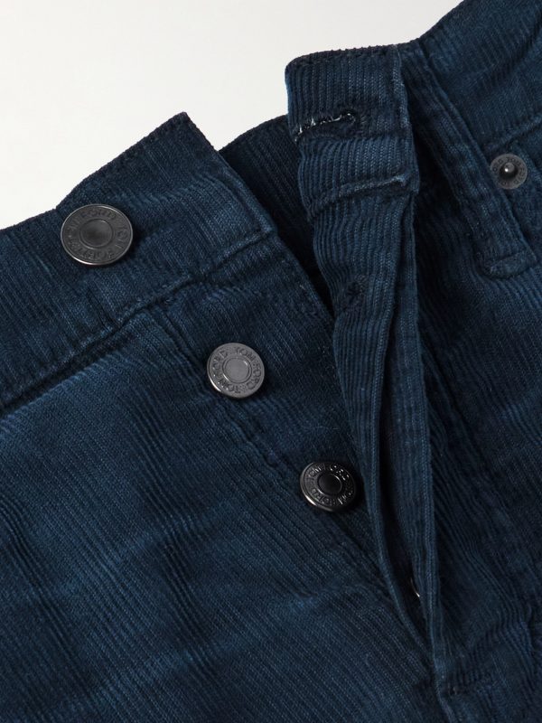 Slim-Fit Cotton-Blend Corduroy Trousers - E1 Slim-Fit Cotton-Blend Corduroy Trousers - E1