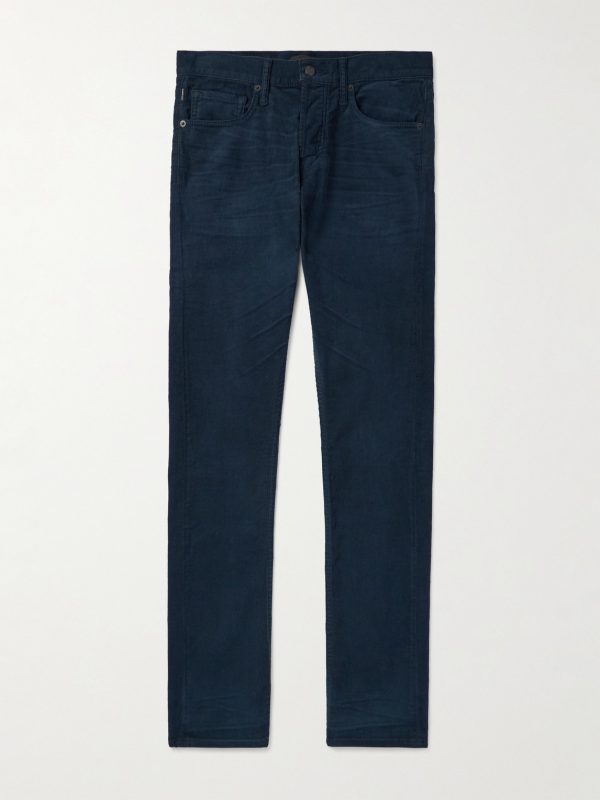 Slim-Fit Cotton-Blend Corduroy Trousers Slim-Fit Cotton-Blend Corduroy Trousers