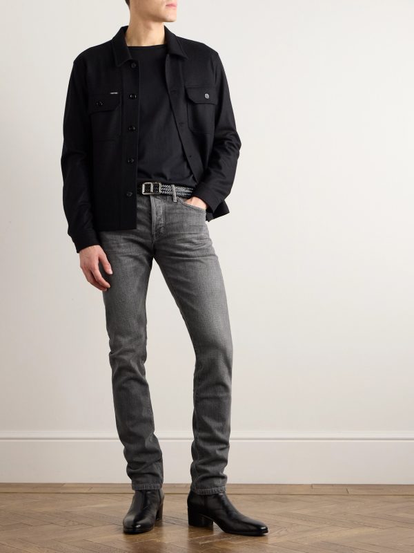 Slim-Fit Straight-Leg Selvedge Jeans - OU Slim-Fit Straight-Leg Selvedge Jeans - OU