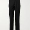 Straight-Leg Belted Satin-Trimmed Wool and Mohair-Blend Tuxedo Trousers Straight-Leg Belted Satin-Trimmed Wool and Mohair-Blend Tuxedo Trousers