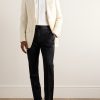 Straight-Leg Belted Satin-Trimmed Wool and Mohair-Blend Tuxedo Trousers - OU Straight-Leg Belted Satin-Trimmed Wool and Mohair-Blend Tuxedo Trousers - OU