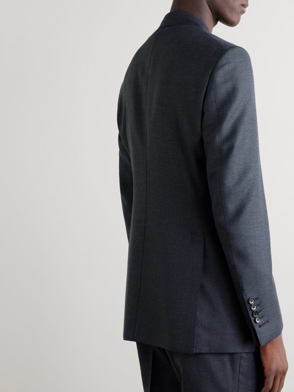 Shelton Slim-Fit Wool, Mohair, Linen and Silk-Blend Suit Jacket - BK Shelton Slim-Fit Wool, Mohair, Linen and Silk-Blend Suit Jacket - BK