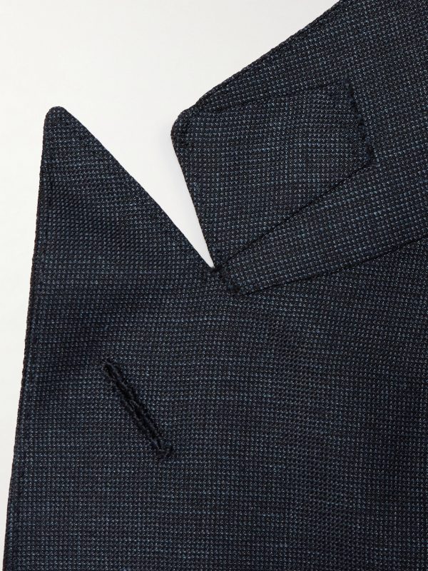 Shelton Slim-Fit Wool, Mohair, Linen and Silk-Blend Suit Jacket - E1 Shelton Slim-Fit Wool, Mohair, Linen and Silk-Blend Suit Jacket - E1
