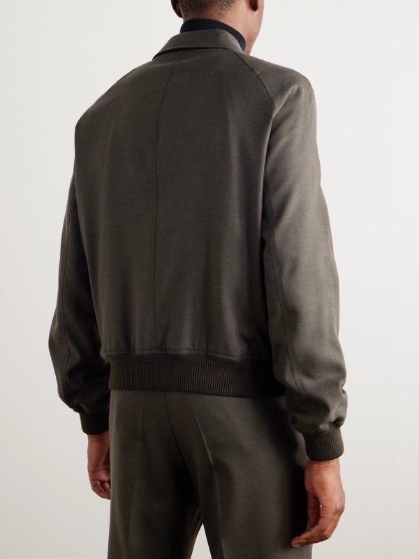 Mohair, Virgin Wool and Silk-Blend Blouson Jacket - BK Mohair, Virgin Wool and Silk-Blend Blouson Jacket - BK