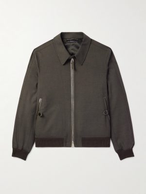 Mohair, Virgin Wool and Silk-Blend Blouson Jacket