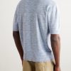 Tori Ribbed Linen and Silk-Blend T-Shirt - BK Tori Ribbed Linen and Silk-Blend T-Shirt - BK