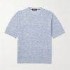 Tori Ribbed Linen and Silk-Blend T-Shirt Tori Ribbed Linen and Silk-Blend T-Shirt
