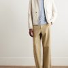 Tori Ribbed Linen and Silk-Blend T-Shirt - OU Tori Ribbed Linen and Silk-Blend T-Shirt - OU