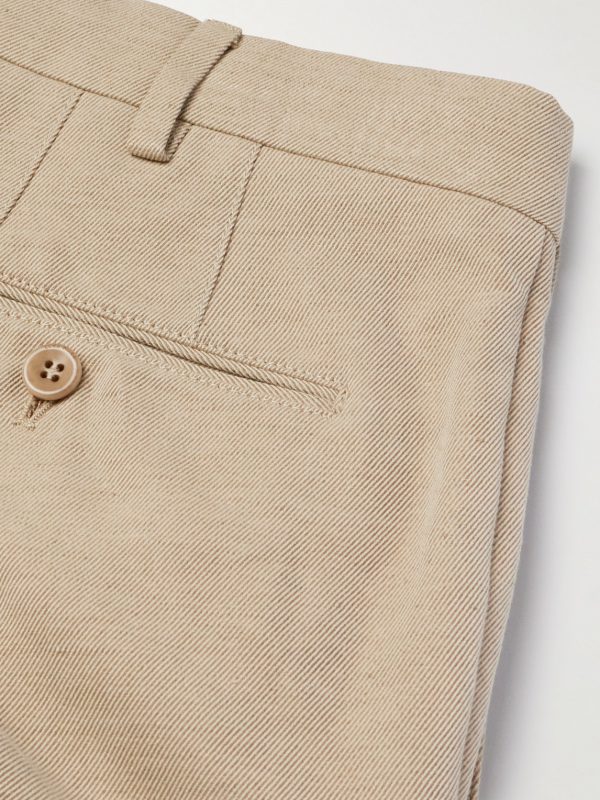 Straight-Leg Linen-Twill Trousers - CU Straight-Leg Linen-Twill Trousers - CU