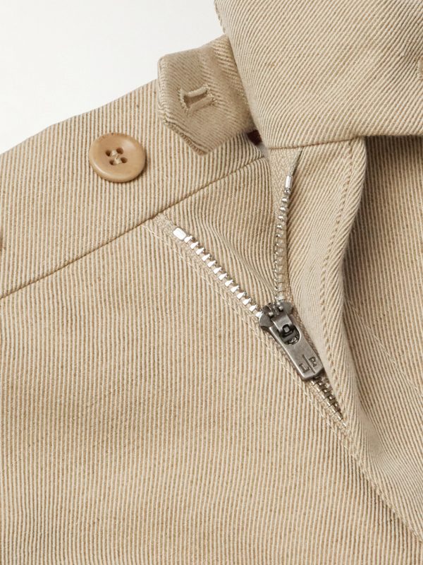 Straight-Leg Linen-Twill Trousers - E1 Straight-Leg Linen-Twill Trousers - E1