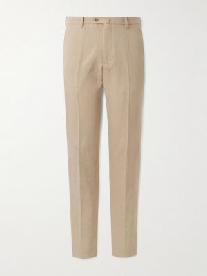 Straight-Leg Linen-Twill Trousers Straight-Leg Linen-Twill Trousers