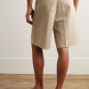 Joetsu Wide-Leg Pleated Cotton and Linen-Blend Twill Shorts - BK Joetsu Wide-Leg Pleated Cotton and Linen-Blend Twill Shorts - BK