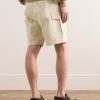 Bizen Wide-Leg Cotton and Linen-Blend Canvas Cargo Shorts - BK Bizen Wide-Leg Cotton and Linen-Blend Canvas Cargo Shorts - BK