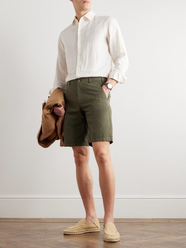 Slim-Fit Cotton-Blend Bermuda Shorts - OU Slim-Fit Cotton-Blend Bermuda Shorts - OU