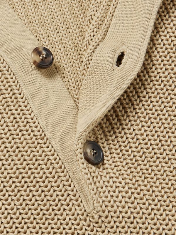 Ribbed Cotton Henley Sweater - CU Ribbed Cotton Henley Sweater - CU