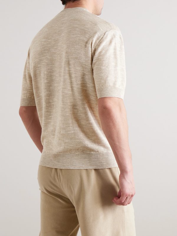 Tori Linen and Silk-Blend T-Shirt - BK Tori Linen and Silk-Blend T-Shirt - BK
