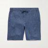 Straight-Leg Linen Drawstring Bermuda Shorts Straight-Leg Linen Drawstring Bermuda Shorts