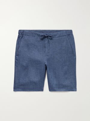 Straight-Leg Linen Drawstring Bermuda Shorts Straight-Leg Linen Drawstring Bermuda Shorts