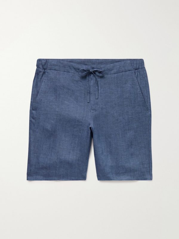 Straight-Leg Linen Drawstring Bermuda Shorts Straight-Leg Linen Drawstring Bermuda Shorts