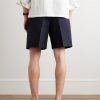 Joetsu Straight-Leg Pleated Cotton and Linen-Blend Twill Bermuda Shorts - BK Joetsu Straight-Leg Pleated Cotton and Linen-Blend Twill Bermuda Shorts - BK