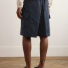 Bizen Wide-Leg Cotton and Linen-Blend Canvas Cargo Shorts - BK Bizen Wide-Leg Cotton and Linen-Blend Canvas Cargo Shorts - BK