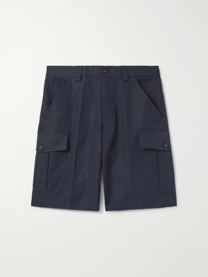 Bizen Wide-Leg Cotton and Linen-Blend Canvas Cargo Shorts Bizen Wide-Leg Cotton and Linen-Blend Canvas Cargo Shorts