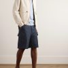 Bizen Wide-Leg Cotton and Linen-Blend Canvas Cargo Shorts - OU Bizen Wide-Leg Cotton and Linen-Blend Canvas Cargo Shorts - OU