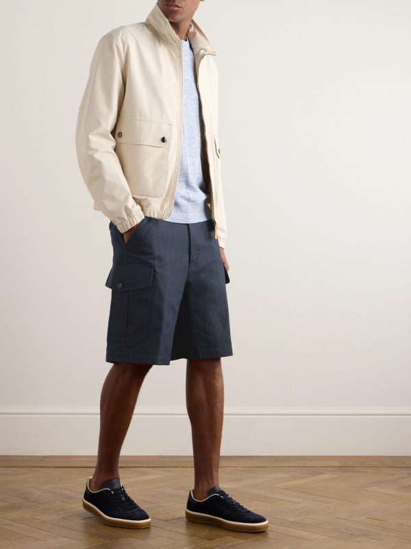 Bizen Wide-Leg Cotton and Linen-Blend Canvas Cargo Shorts - OU Bizen Wide-Leg Cotton and Linen-Blend Canvas Cargo Shorts - OU