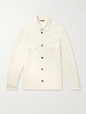 Silk, Cotton and Linen-Blend Overshirt