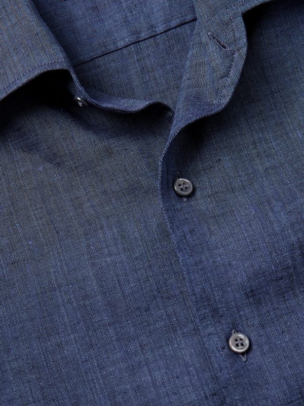 André Camp-Collar Linen Shirt - CU André Camp-Collar Linen Shirt - CU
