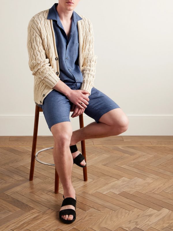 André Camp-Collar Linen Shirt - OU André Camp-Collar Linen Shirt - OU