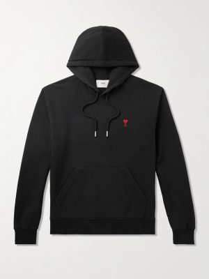 Logo-Embroidered Cotton-Jersey Hoodie