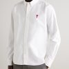 Button-Down Collar Logo-Embroidered Cotton Oxford Shirt - FR