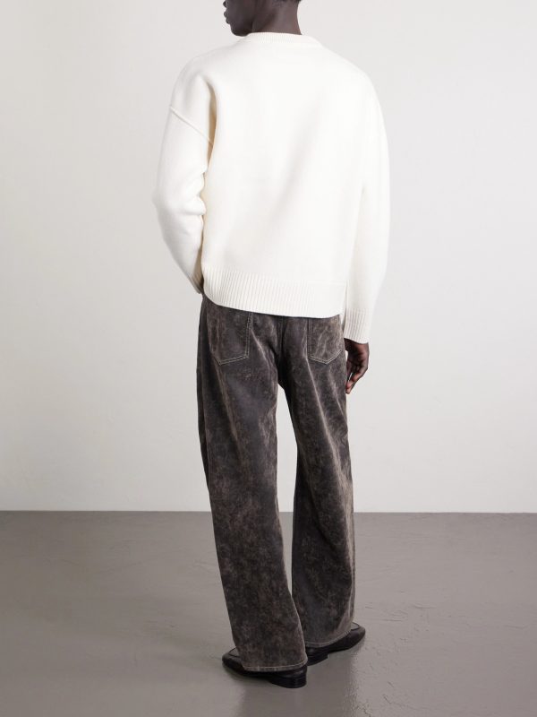 Logo-Intarsia Virgin Wool Sweater - BK Logo-Intarsia Virgin Wool Sweater - BK