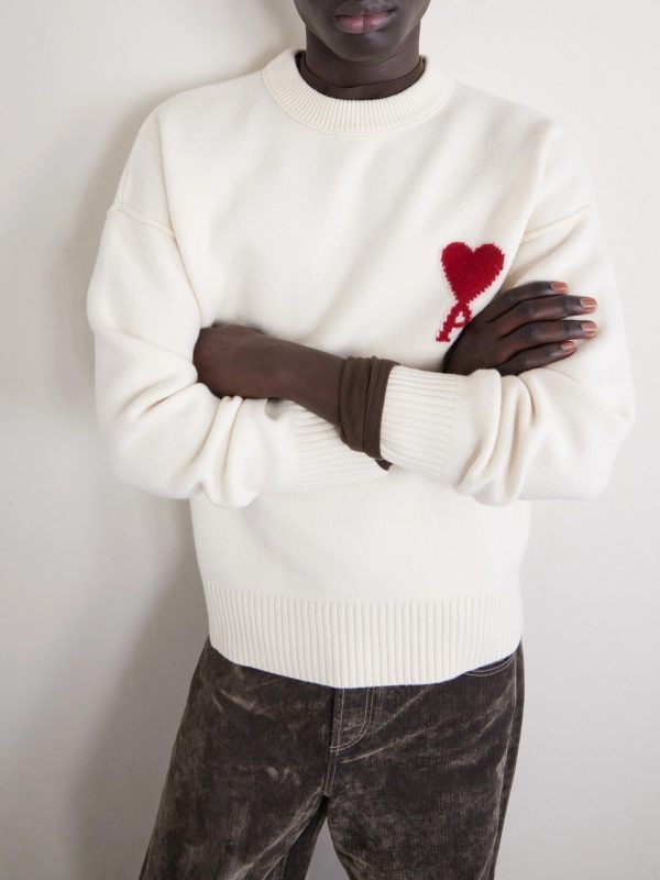 Logo-Intarsia Virgin Wool Sweater - CU Logo-Intarsia Virgin Wool Sweater - CU