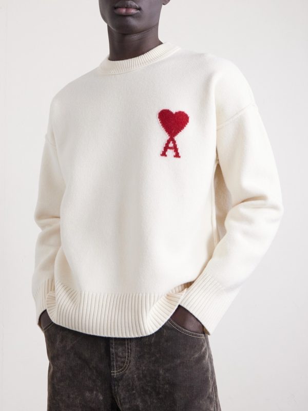 Logo-Intarsia Virgin Wool Sweater - FR Logo-Intarsia Virgin Wool Sweater - FR