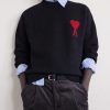 Logo-Intarsia Virgin Wool Sweater - CU Logo-Intarsia Virgin Wool Sweater - CU