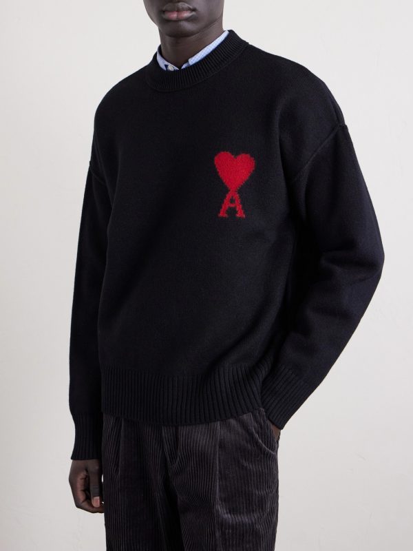 Logo-Intarsia Virgin Wool Sweater - FR Logo-Intarsia Virgin Wool Sweater - FR