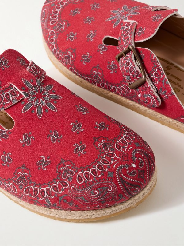 Sal-1 Bandana-Print Suede Clogs - CU