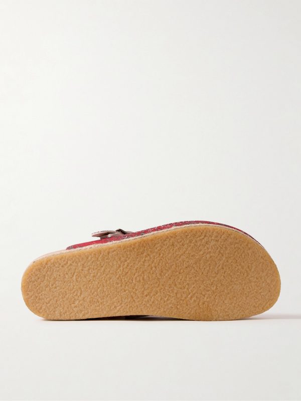 Sal-1 Bandana-Print Suede Clogs - E1