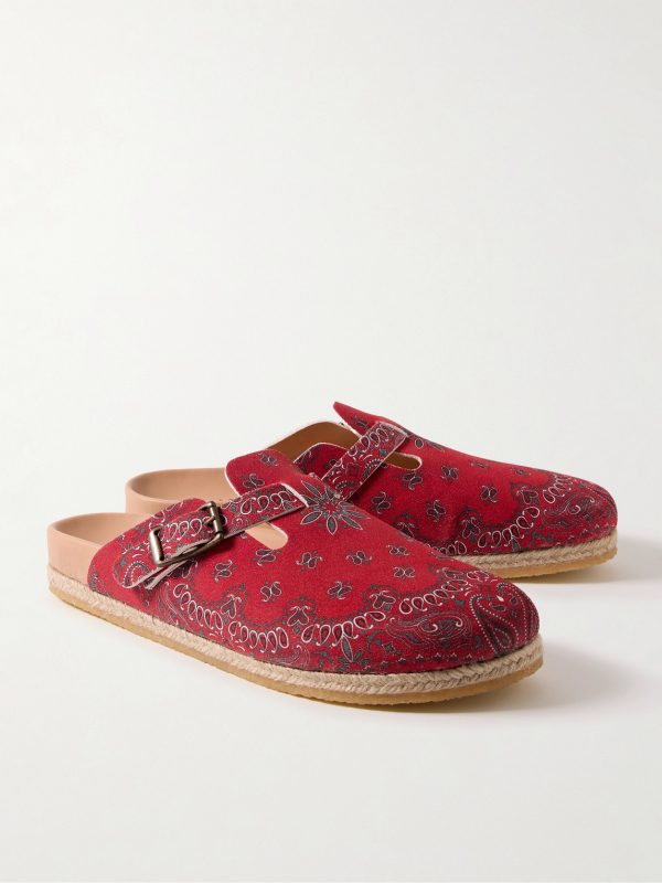 Sal-1 Bandana-Print Suede Clogs - FR
