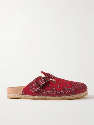 Sal-1 Bandana-Print Suede Clogs