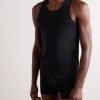 Ribbed Stretch Lyocell and Cotton-Blend Tank Top - OU Ribbed Stretch Lyocell and Cotton-Blend Tank Top - OU