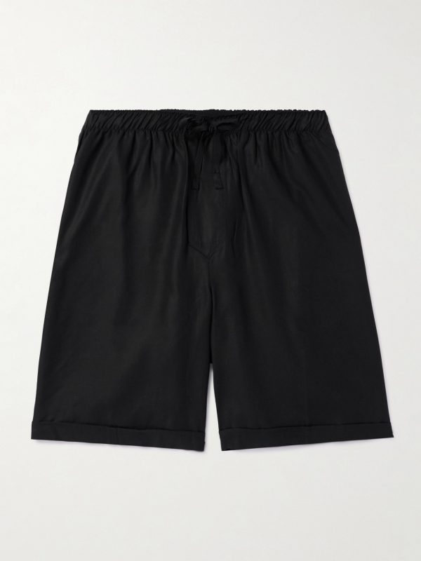 Straight-Leg Lyocell Pyjama Shorts