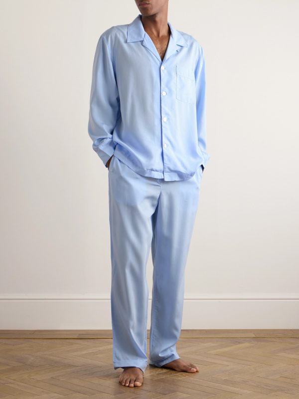 Straight-Leg Lyocell Pyjama Trousers - OU