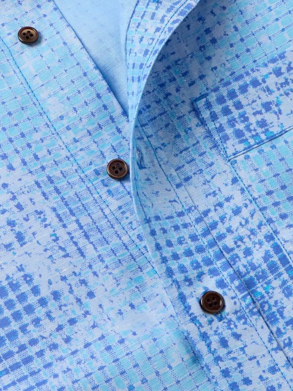 Printed Lyocell and Linen-Blend Shirt - CU Printed Lyocell and Linen-Blend Shirt - CU